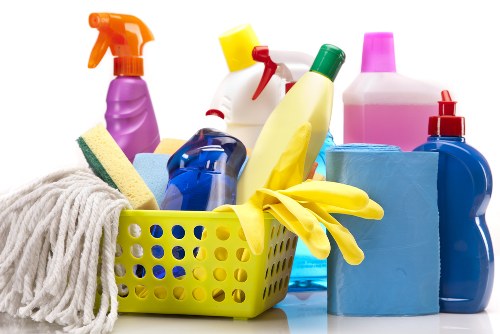 Professional hot water extraction cleaning carpet fibers